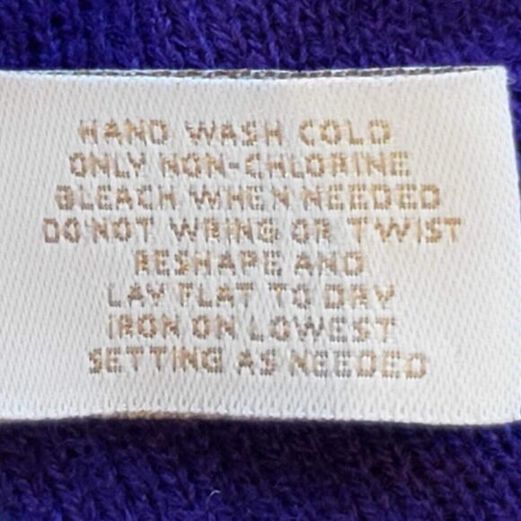 Chicos Sweater Women's Size One Size Cardigan Open Front Purple 3/4 Sleeve - Picture 6 of 7